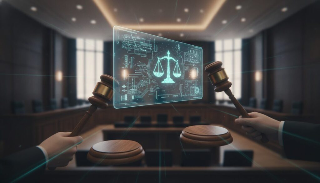découvrez comment l'intelligence artificielle transforme la justice, en déplaçant progressivement le pouvoir décisionnel des juges humains vers des algorithmes avancés.