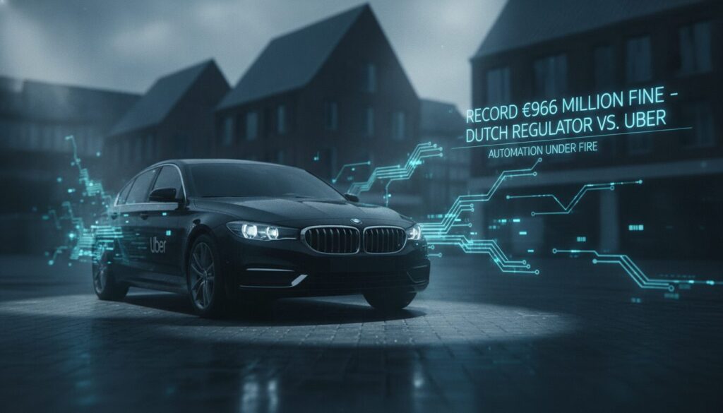 le régulateur néerlandais inflige une amende historique de 966 millions de dollars à uber pour son utilisation controversée de l'automatisation, soulevant des questions sur les pratiques technologiques de la plateforme.